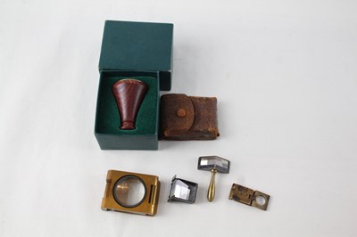 Lot 754 - ANTIQUE LOUPES, OPTICAL TOOLS, MAGNIFYING...