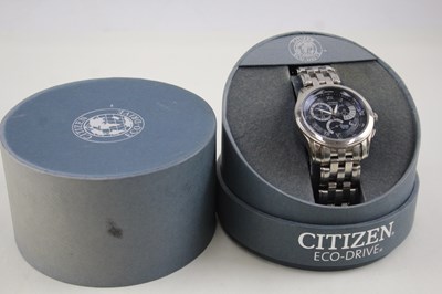 Lot 772 - MENS CITIZEN ECO-DRIVE CHRONOGRAPH WATCH...