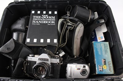 Lot 801 - ASSORTED VINTAGE CAMERAS INC. SLR'S, DSLR'S,...