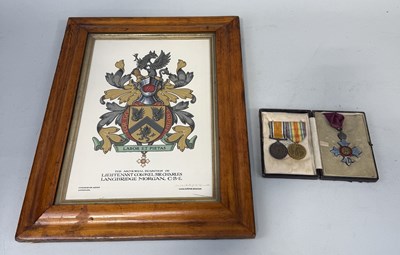 Lot 292B - A C.B.E IN GARRARD AND CO CASE, ALONG WITH TWO WAR MEDALS AWARDED TO LT COLONEL C.L. MORGAN