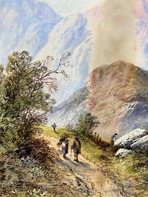 Lot 568 - EDWIN EARP (BRITISH 1851-1945): TWO WATERCOLOUR PAINTINGS ON PAPER DEPICTING MOUNTAIN SCENES (2)