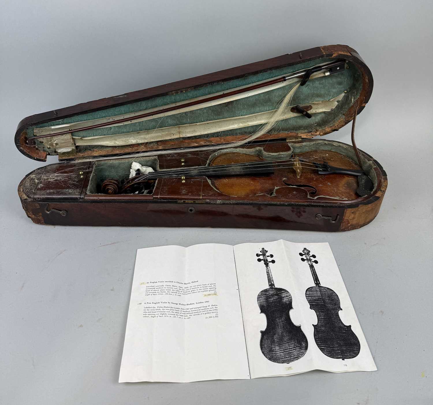 Lot 260 - AN ENGLISH VIOLIN LABELLED FOR CHARLES HARRIS, OXON, 1808