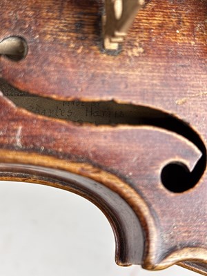 Lot 260 - AN ENGLISH VIOLIN LABELLED FOR CHARLES HARRIS, OXON, 1808