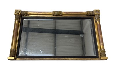 Lot 976 - A 19TH CENTURY REGENCY STYLE GILT WOOD WALL MIRROR