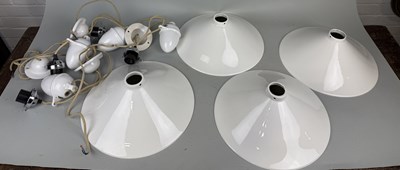 Lot 886 - A SET OF FOUR BTC PENDANT LIGHTS