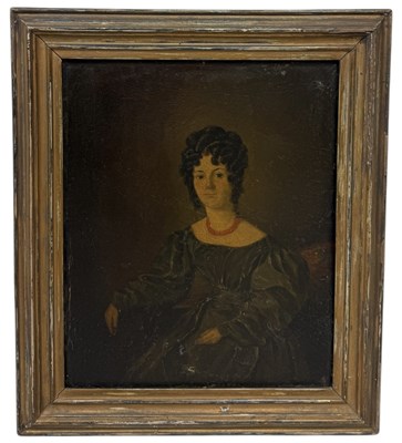 Lot 647 - A VICTORIAN OIL PAINTING ON BOARD DEPICTING A YOUNG LADY