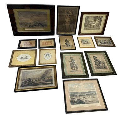 Lot 740 - A LARGE COLLECTION OF ANTIQUE PRINTS AND ENGRAVINGS TO INCLUDE 18TH CENTURY, JOSHUA REYNOLDS, BARTOLOZZI