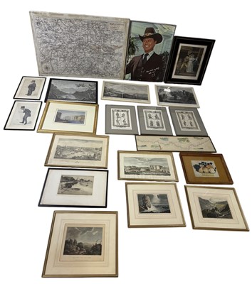 Lot 771 - A LARGE GROUP OF ENGRAVINGS AND PRINTS, TO INCLUDE A MAP OF LONDON AND MANY ANTIQUE EXAMPLES