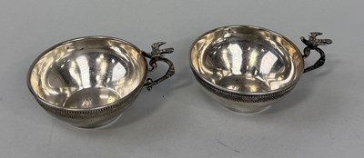 Lot 102 - A PAIR OF OTTOMAN 925 SILVER WATER CUPS