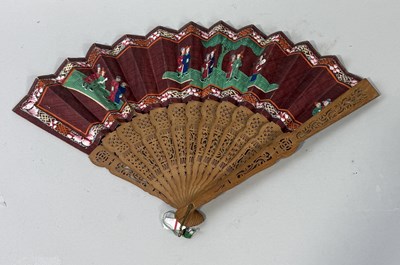 Lot 228 - A CHINESE FAN LATE QING DYNASTY