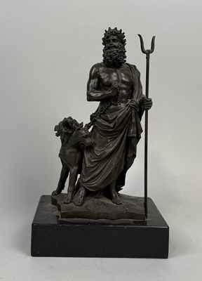 Lot 16 - A BRONZE SCULPTURE OF PLUTO AND CERBERUS