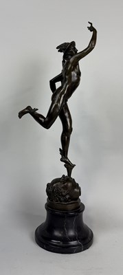 Lot 12 - HYPPOLYTE FRANCOIS MOREAU (FRENCH 1832-1927): A BRONZE SCULPTURE OF MERCURY