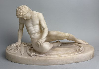 Lot 15 - A MARBLE SCULPTURE DEPICTING THE DYING GAUL