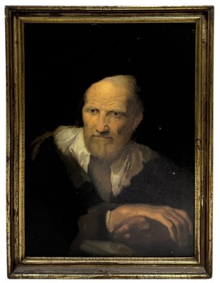 Lot 33 - GIUSEPPE NOGARI (VENETIAN 1699-1766): AN OIL PAINTING ON CANVAS DEPICTING A PORTRAIT OF A MAN