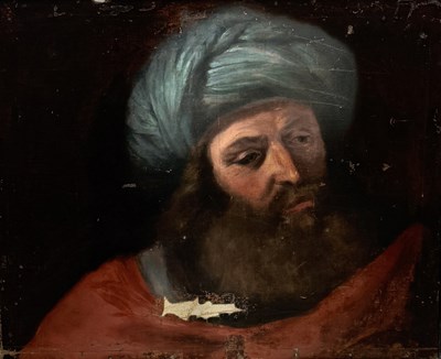 Lot 31 - MANNER OF GUERCINO (1591-1666): AN OIL PAINTING ON CANVAS DEPICTING ABRAHAM