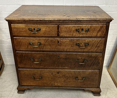 Lot 1030 - AN 18TH CENTURY GEORGIAN CHEST OF DRAWERS