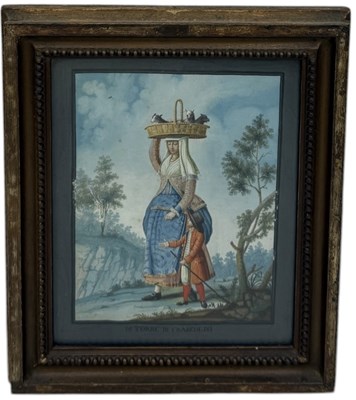 Lot 577 - MANNER OF ALESSANDRO D'ANNA (ITALIAN 1746-1810): A WATERCOLOUR PAINTING ON PAPER 'DI TORRE DI FRANCOLISI'