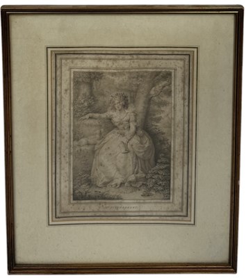 Lot 781 - AFTER RICHARD COSWAY (1742-1821): A PRINT DEPICTING MRS FITZHERBERT