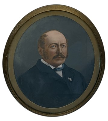 Lot 686 - AN OVAL PORTRAIT PAINTING OF A GENTLEMAN, DR JAMES VAUGHAN