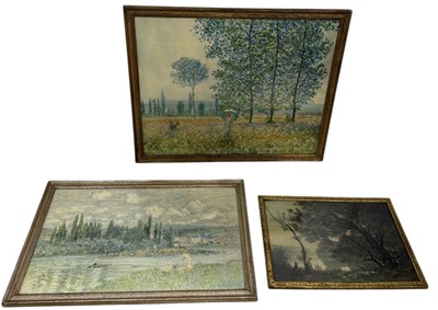 Lot 803 - AFTER CLAUDE MONET AND COROT: THREE DECORATIVE PRINTS