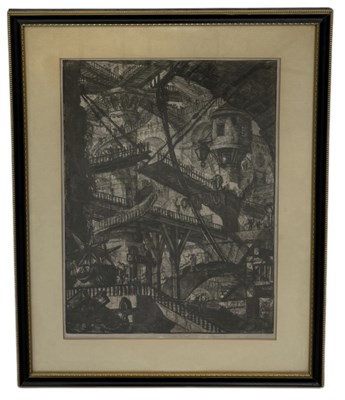 Lot 723 - GIOVANNI BATTISTA PIRANESI (ITALIAN 1720-1778): AN ETCHING ON PAPER 'LE PONT LEVIS'