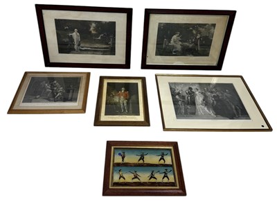 Lot 795 - A GROUP OF PRINTS TO INCLUDE LES PAYSANS DU MORDYCK, SHAKESPEARE, FENCING