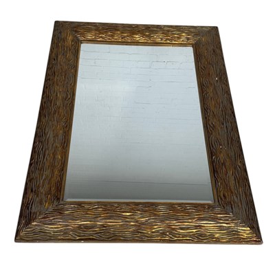 Lot 1003 - A MODERN GOLD PAINTED WALL MIRROR