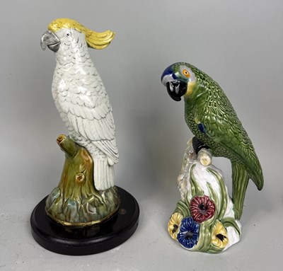 Lot 279 - TWO PORCELAIN PARROTS, ONE POSSIBLY MINTON