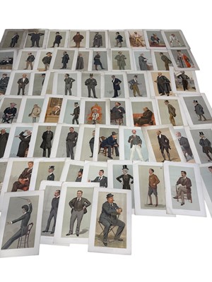 Lot 726 - A LARGE COLLECTION OF VANITY FAIR SPY PRINTS TO INCLUDE CRICKETERS AND EMPEROR OF MOROCCO