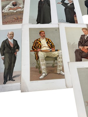 Lot 726 - A LARGE COLLECTION OF VANITY FAIR SPY PRINTS TO INCLUDE CRICKETERS AND EMPEROR OF MOROCCO
