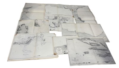 Lot 486 - A LARGE COLLECTION OF ADMIRALTY MAPS, VARIOUS REGIONS TO INCLUDE MEDITERRANEAN