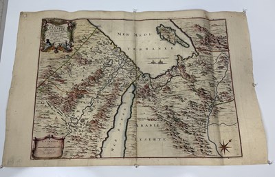 Lot 493 - E. MICHALET: HAND-COLOURED MAP OF EGYPT AND SYRIA