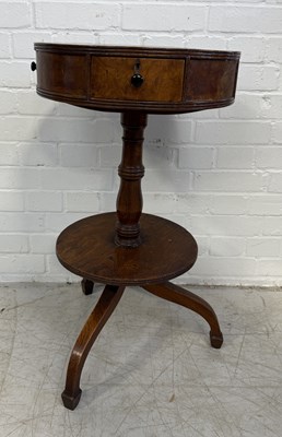 Lot 942 - AN ANTIQUE DRUM TABLE