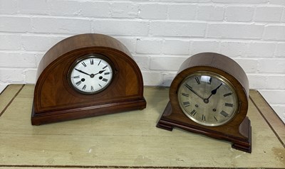 Lot 998 - TWO MAHOGANY ART-DECO MANTEL CLOCKS