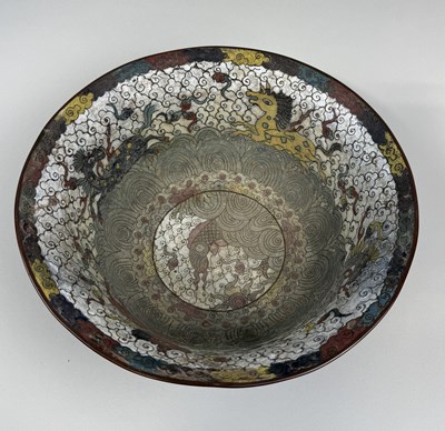 Lot 386 - A CHINESE CLOISONNE BOWL