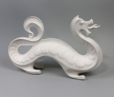 Lot 387 - JOHNATHAN ADLER: A WHITE CERAMIC DRAGON