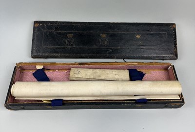 Lot 332 - A VICTORIAN ROYAL DECREE WITH SEALS, IN CASE