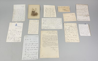 Lot 438 - A MIXED LOT OF SIGNED LETTERS BY 19TH CENTURY SCIENTISTS, TO INCLUDE OVER TEN LETTERS.