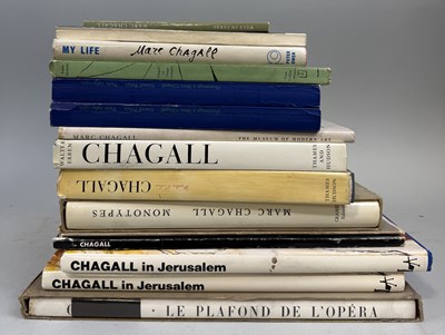 Lot 456 - A COLLECTION OF BOOKS ON MARC CHAGALL, TO INCLUDE LE PLAFOND DE L'OPERA, MONOTYPES BY CRAMER (15)