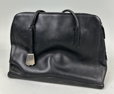 Lot 691 - A PRADA BLACK LEATHER HAND BAG