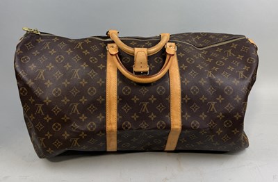 Lot 853 - A VINTAGE LOUIS VUITTON MONOGRAM DUFFEL BAG