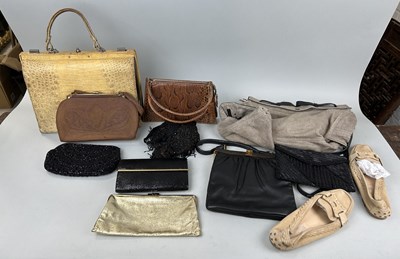 Lot 1232 - A COLLECTION OF BAGS TO INCLUDE JEROME DEYFRUSS, CORDE AND A PAIR OF TOD SHOES