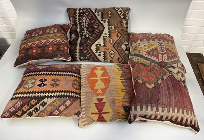 Lot 873 - A GROUP OF SIX KILIM CUSHIONS