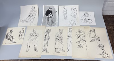 Lot 514 - MICHAEL LEONARD (BRITISH 1933-2023): A COLLECTION OF ART SCHOOL LIFE DRAWINGS CIRCA 1950'S