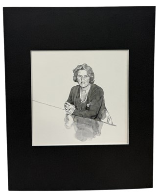 Lot 535 - MICHAEL LEONARD (1933-2023): A PAINTING DEPICTING MARIE STOPES (1880-1958)