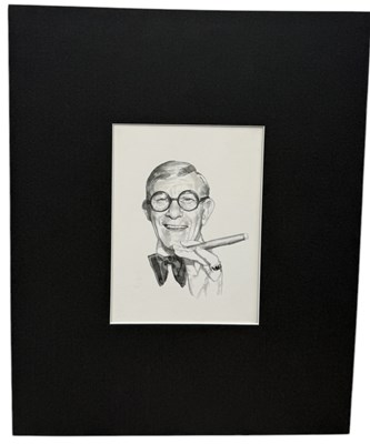 Lot 541 - MICHAEL LEONARD (1933-2023): A PAINTING DEPICTING JAMES BURNS (1896-1996)