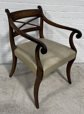 Lot 1009 - A REGENCY MAHOGANY CHAIR