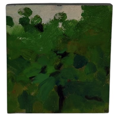 Lot 550 - ROGER COLEMAN: A SMALL OIL PAINTING ON BOARD