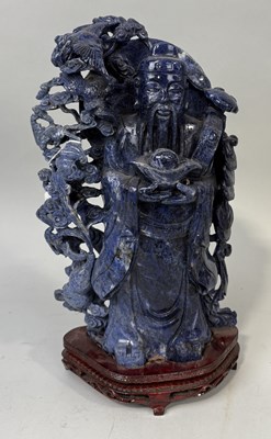 Lot 203 - A CHINESE LAPIS LAZULI SCULPTURE