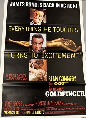 Lot 824 - JAMES BOND 'GOLDFINGER' 1980 RE-RELEASE FILM POSTER